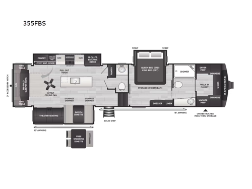 Cougar 355FBS Floorplan Image