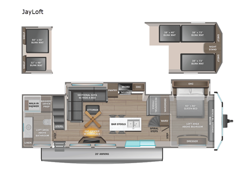 Jay Flight Bungalow JayLoft Floorplan