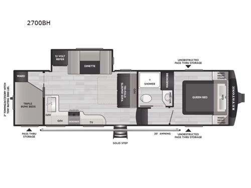 Cougar Sport 2700BH Floorplan Image