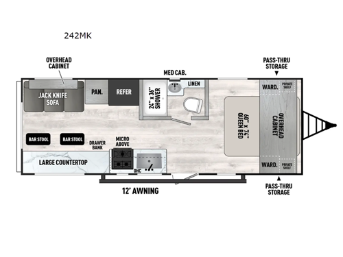 Clipper 5K Series 242MK Floorplan