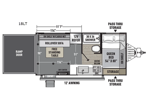 Adrenaline 18LT Floorplan Image