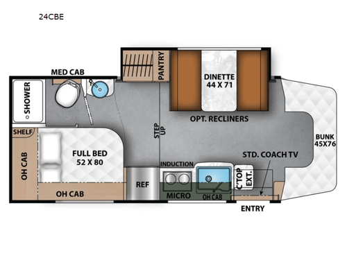 Prism Elite 24CBE Floorplan Image