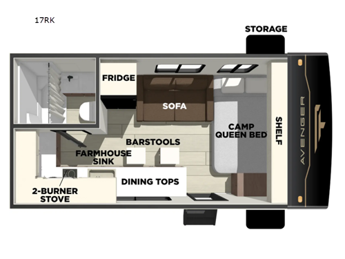 Avenger LT 17RK Floorplan Image
