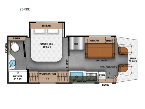 Prism Elite 26RBE Floorplan Image