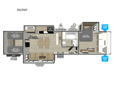 Wildwood Heritage Glen 301FAM Floorplan Image