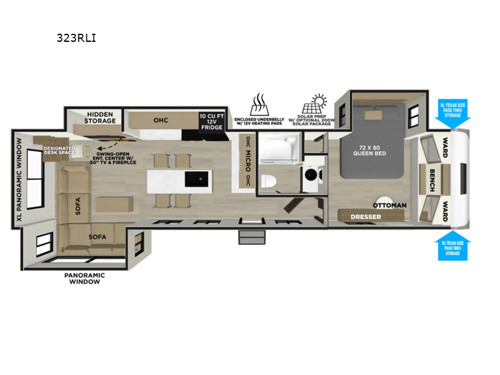 Wildwood Heritage Glen 323RLI Floorplan Image