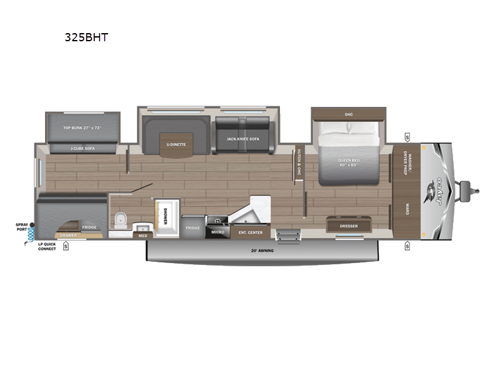 Jay Flight SLX 325BHT Floorplan