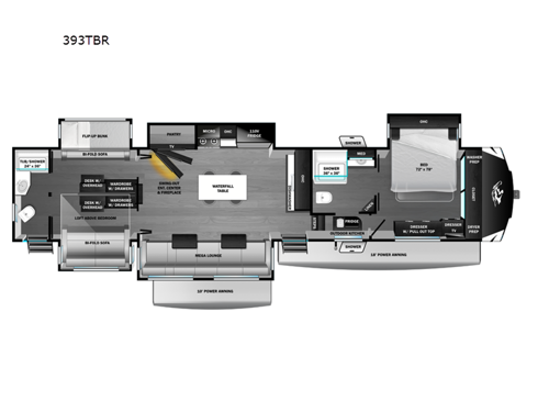 Open Range 3X 393TBR Floorplan Image