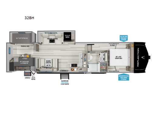 Reflection 100 Series 32BH Floorplan Image