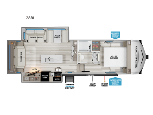Reflection 100 Series 28RL Floorplan Image