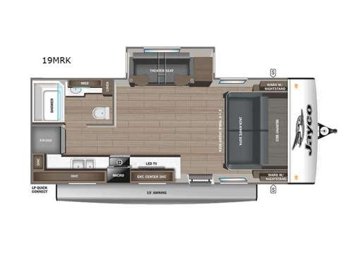 Jay Feather 19MRK Floorplan Image