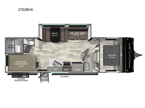 Prowler 2702BHS Floorplan