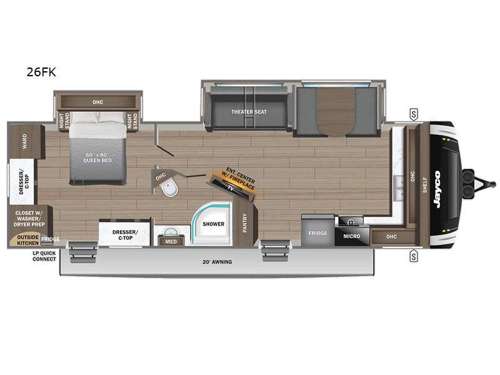 Jay Feather 26FK Floorplan Image