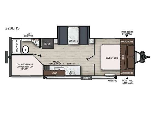 Apex Nano 228BHS Floorplan Image