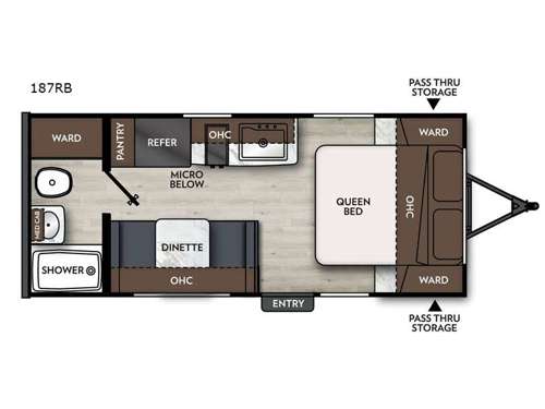 Apex Nano 187RB Floorplan Image