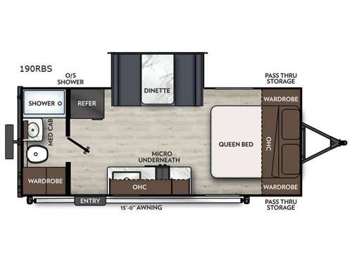 Apex Nano 190RBS Floorplan Image