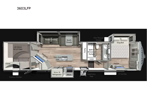Astoria 3603LFP Floorplan Image