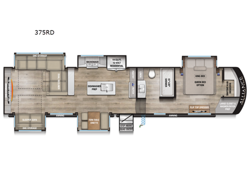 Paradigm 375RD Floorplan Image