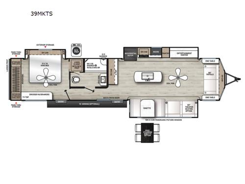 Catalina Destination Series 39MKTS Floorplan