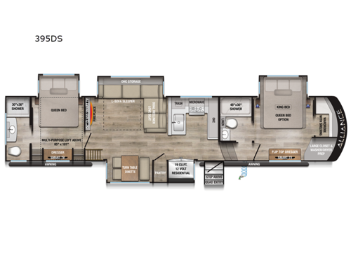 Paradigm 395DS Floorplan Image