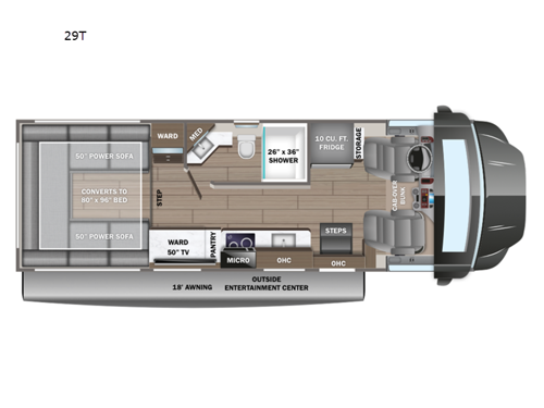 Accolade XT 29T Floorplan Image