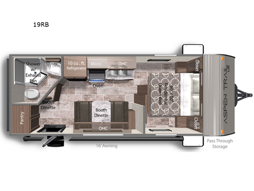 Aspen Trail LE 19RB Floorplan Image