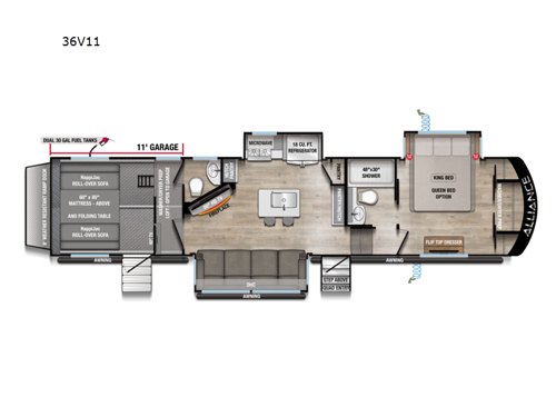 Valor 36V11 Floorplan Image
