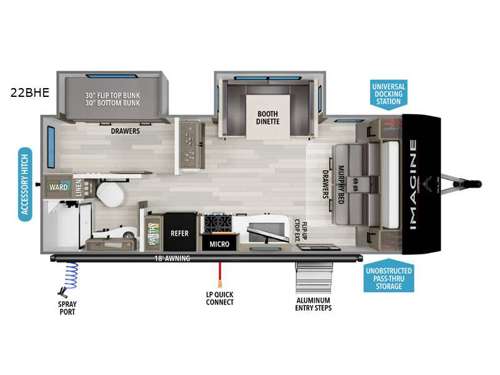 Imagine XLS 22BHE Floorplan Image
