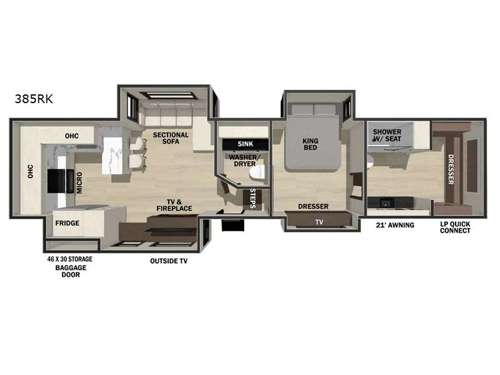 Cedar Creek 385RK Floorplan