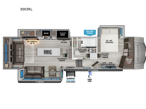 Influence 3003RL Floorplan Image