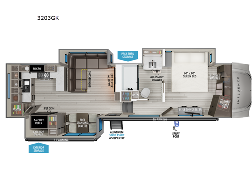 Influence 3203GK Floorplan Image