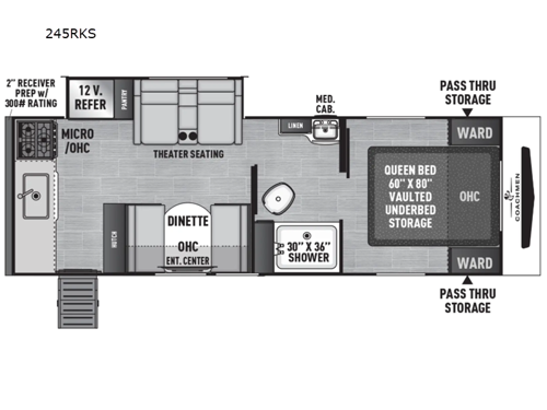 Freedom Express Ultra Lite 245RKS Floorplan Image