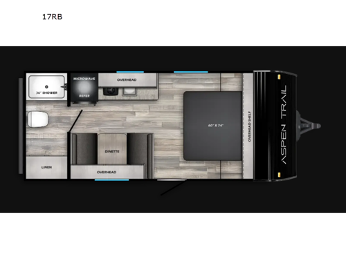 Aspen Trail Mini 17RB Floorplan Image