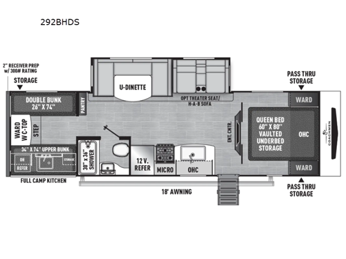 Freedom Express Ultra Lite 292BHDS Floorplan Image