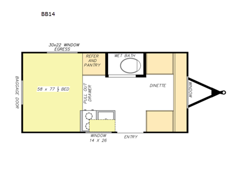 Big Buggy BB14 Floorplan Image