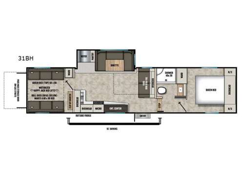 Phoenix Lite 31BH Floorplan Image
