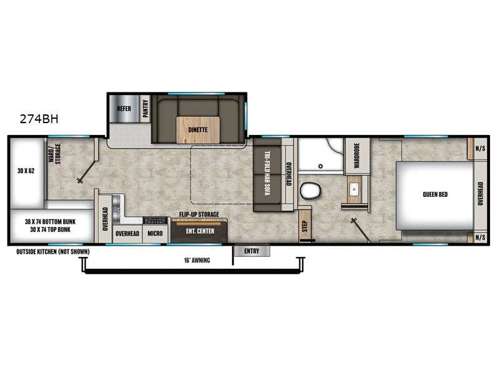 Phoenix Lite 274BH Floorplan Image