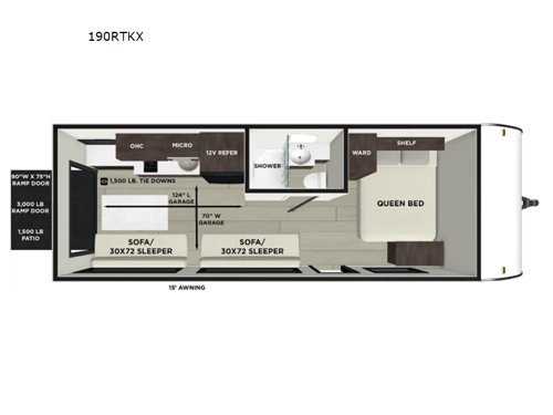 Wildwood FSX 190RTKX Floorplan Image