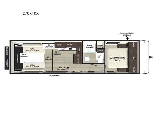 Wildwood FSX 270RTKX Floorplan Image