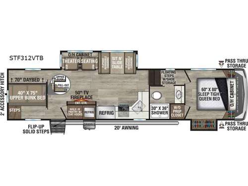 SportTrek STF312VTB Floorplan