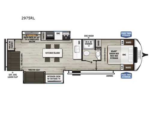 Northern Spirit Ultra Lite 2975RL Floorplan Image