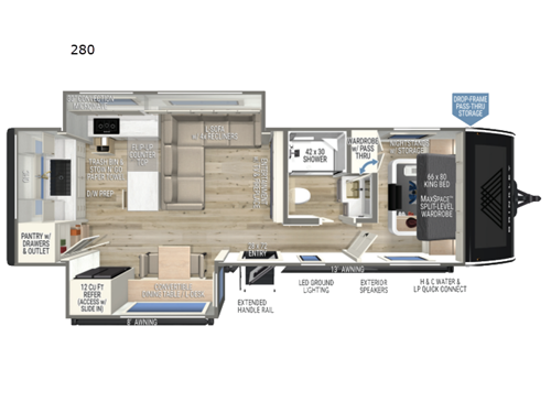 Model I 280 Floorplan Image