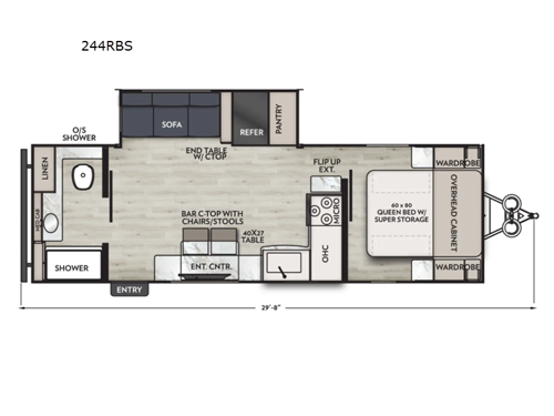 Apex Ultra-Lite 244RBS Floorplan Image