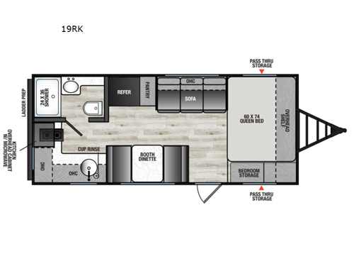Clipper 4K Series 19RK Floorplan Image