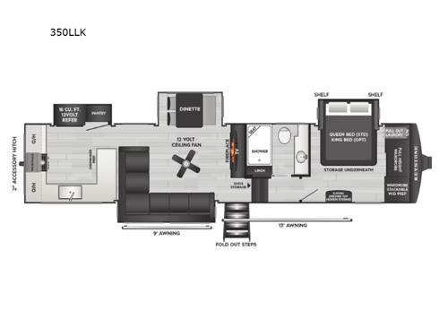 Cougar 350LLK Floorplan Image