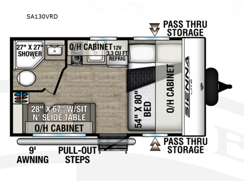 Sienna Lite SA130VRD Floorplan