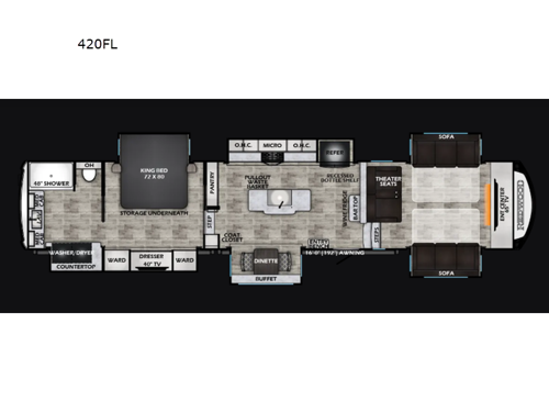 Redwood 420FL Floorplan Image