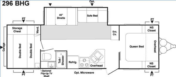 Floorplan - 2005 Keystone RV Springdale 296 BHG