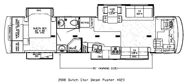 Floorplan - 2008 Newmar Dutch Star DSDP 4023