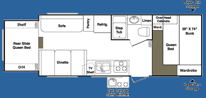 Floorplan - 2008 Keystone RV Outback 23RS